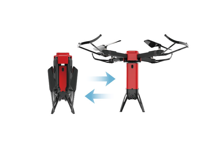 簡単操作! ワン・キー操作で自動着陸/ヘッドレス/高度制御/ライントレース機能の採用で誰でも簡単空撮フライト