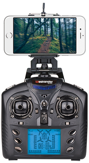 送信機でもスマートフォンでも操作可能