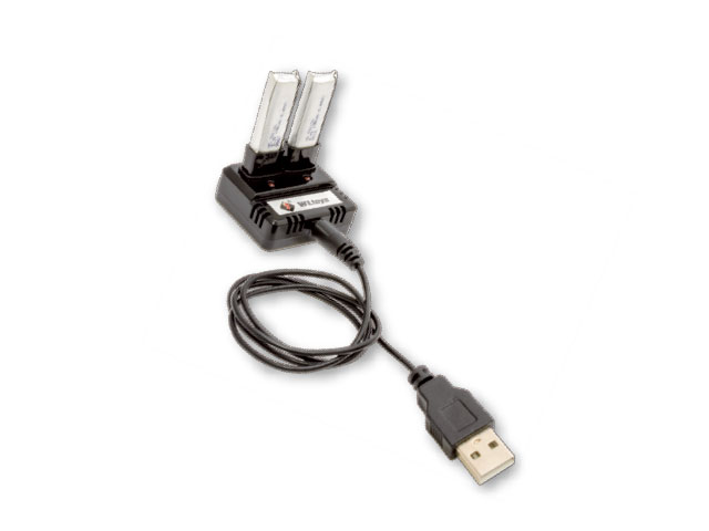 バッテリーを2個同時に充電できるUSB充電器