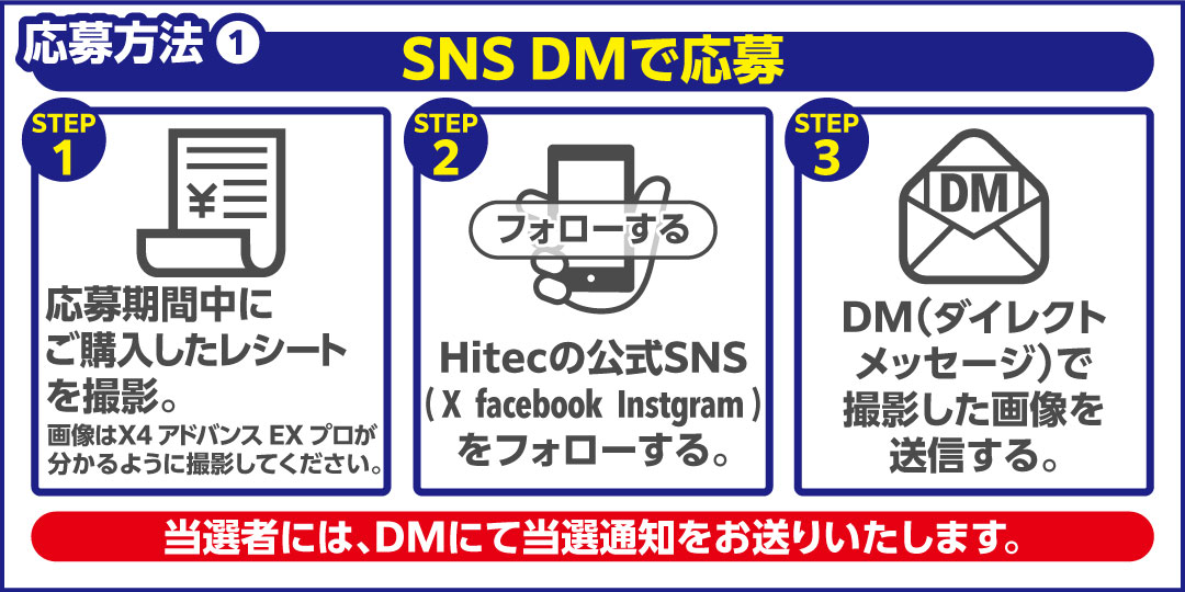 SNS DMで応募