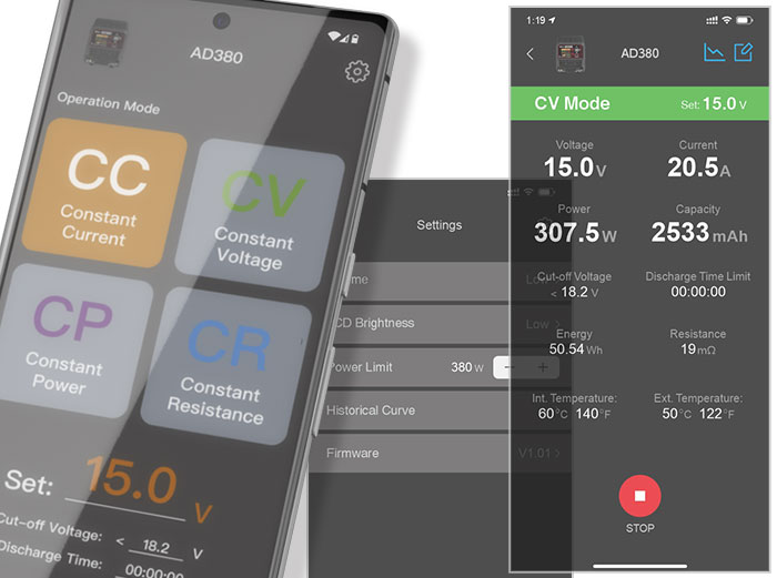 ANALYZER & DISCHARGER AD380 Vol.2スマートフォン画面