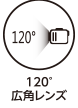 120°広角レンズ