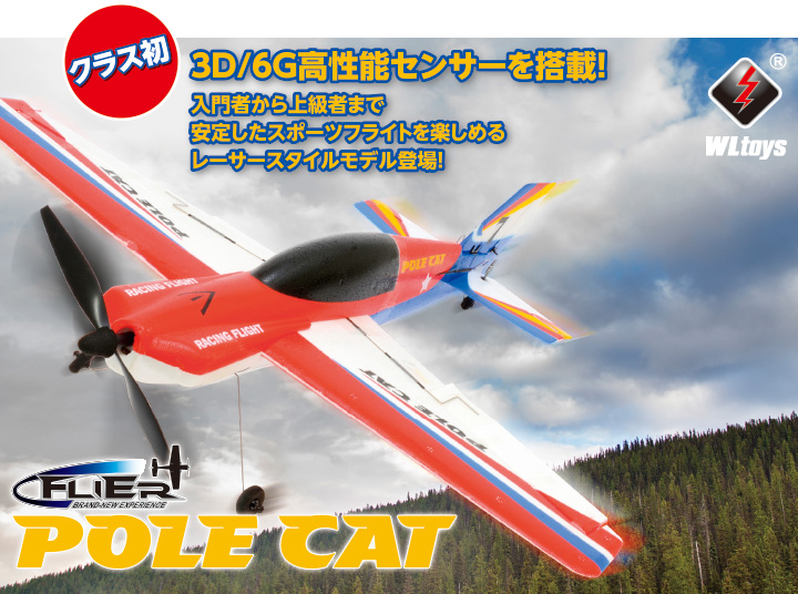 3D/6G高性能センターを搭載！エアープレーンPOLE CAT [ポールキャット]