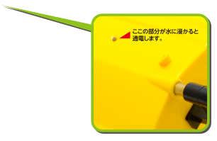 TIGER-SHARK [タイガーシャーク]底面特徴 ここの部分が水に浸かると通電します。