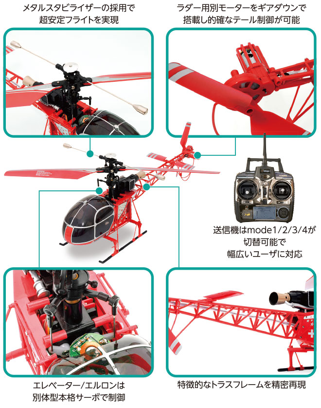2.4GHz 4ch ヘリコプター [V915]の特徴