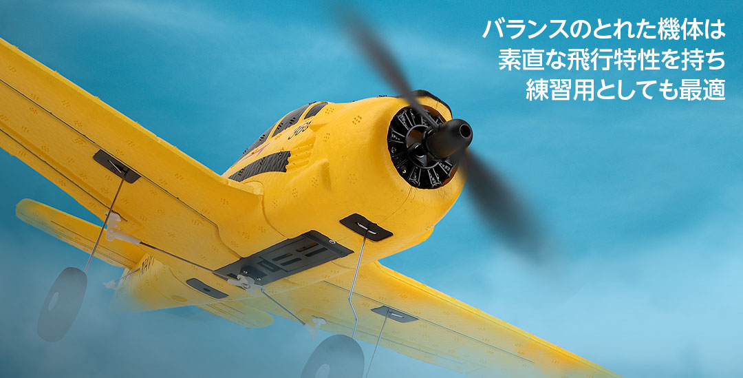 ●バランスのとれた機体は素直な飛行特性を持ち練習用としても最適