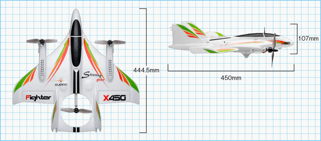 2.4GHz エアープレーン X450 アビエイター