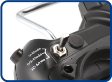 ヘリのように垂直離着陸可能な垂直モード(V-Mode)、圧倒的な安定感の6Gモードと曲技飛行との3Dモードをさまざまなシーンで切り替えフライトが楽しめます