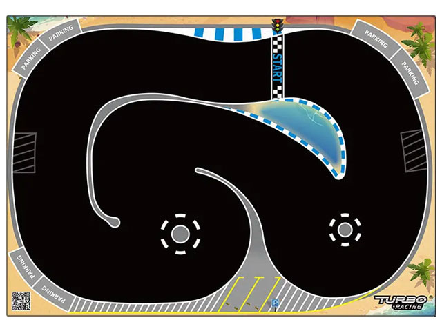 1/76スケール RCドリフトカートラック 63×90cm