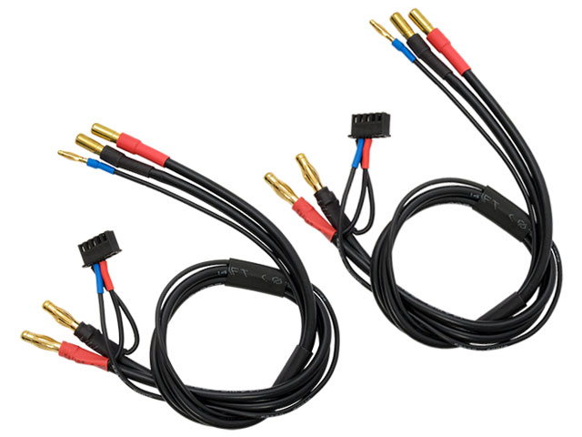 バナナ⇒角型リポ充電ケーブル(ヨーロピアン) バランスコード一体型 2本入り